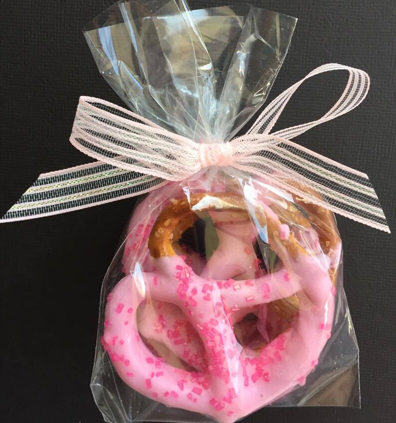 pink candy for baby shower favors