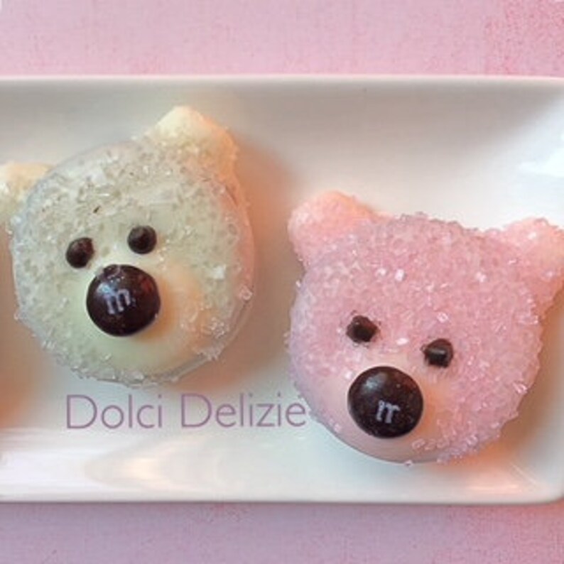 Teddy Bear Cookies, Teddy Bear Treats, Teddy Bear Oreos, 1st Birthday Treats, Teddy Bear Food, Teddy Bear Favors, Chocolate Covered Oreos image 4
