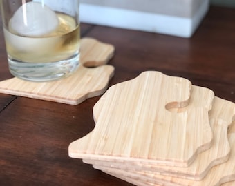 Mitten State Bamboo Coasters