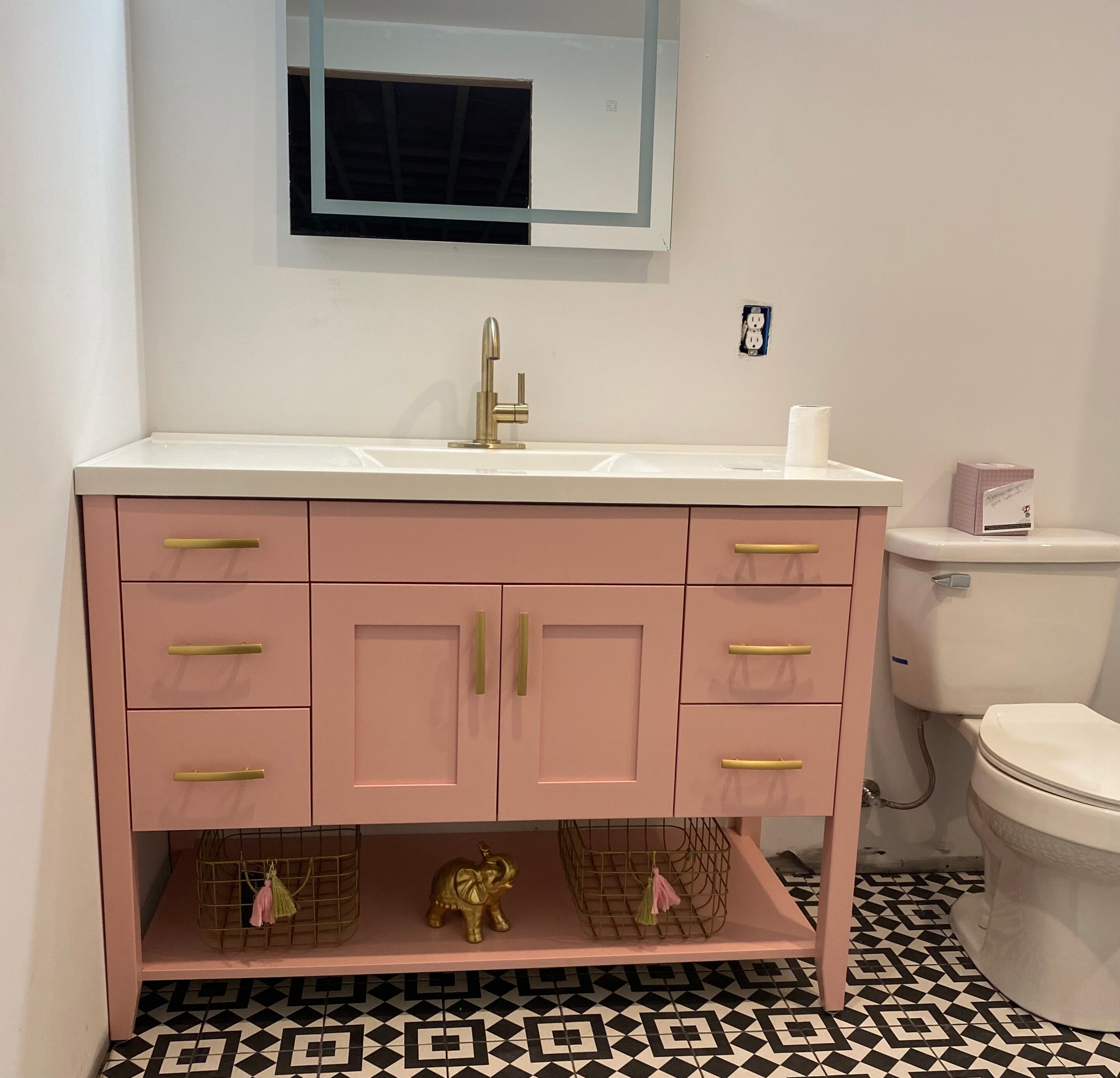 Custom 48 Pink Vanity the Lesley Etsy