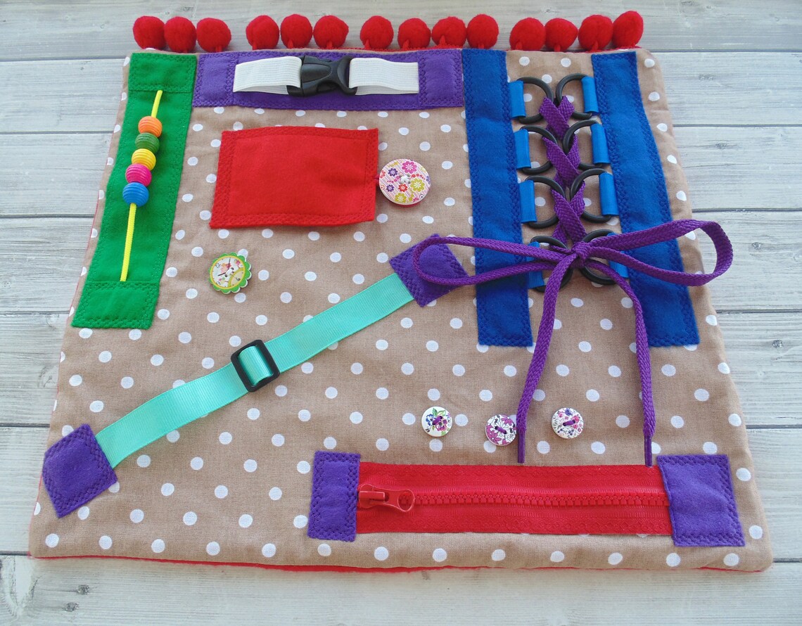 Sensory Blanket Fidget Blanket Dementia Special Needs Busy Etsy