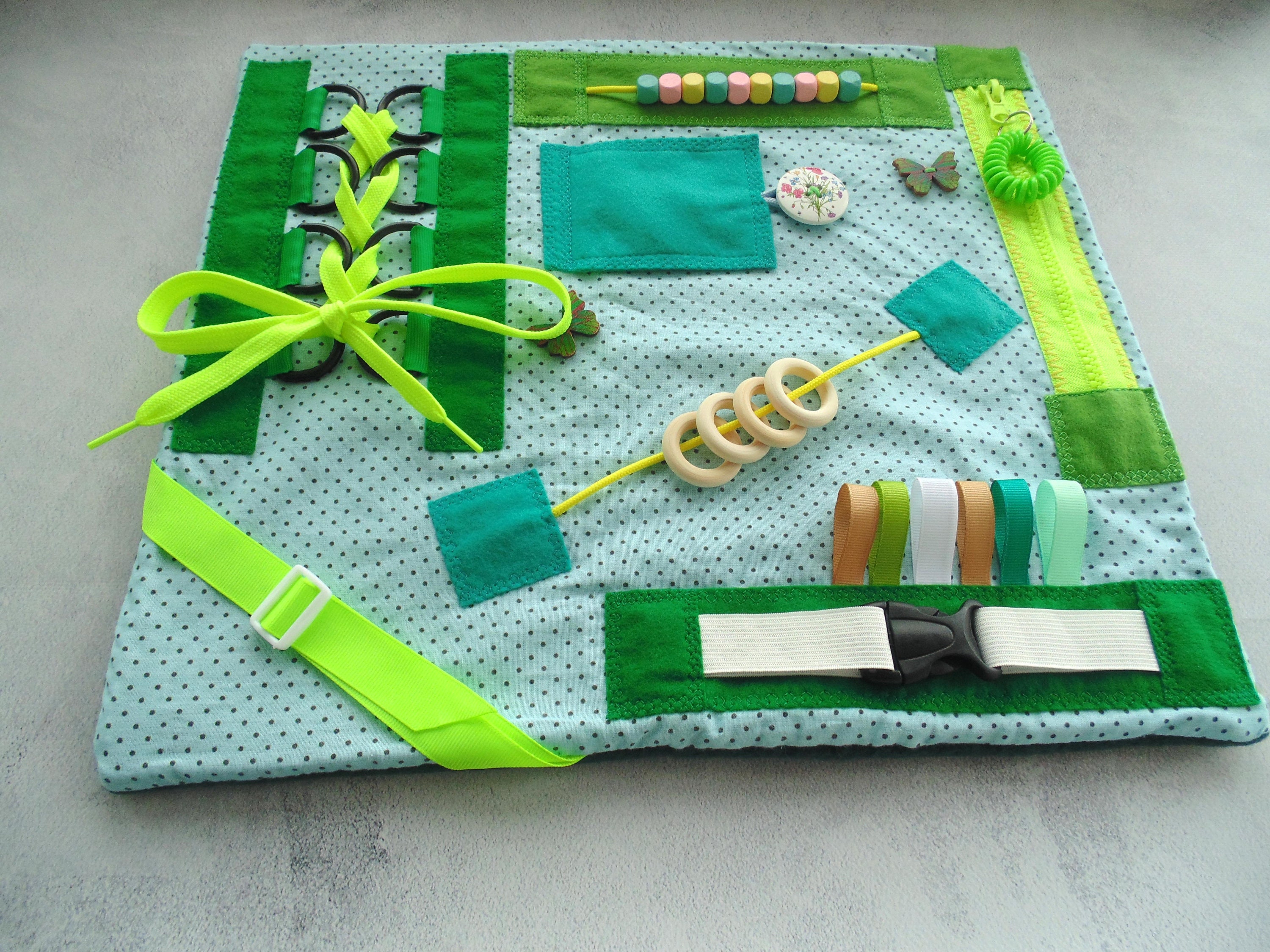 Fidget Blanket for Dementia Blanket Sensory Blanket Busy Blanket Fidget