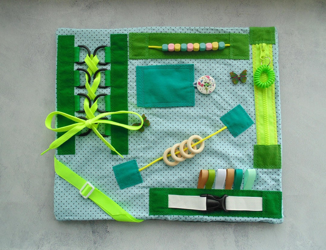 Fidget Blanket for Dementia Blanket Sensory Blanket Busy Blanket Fidget