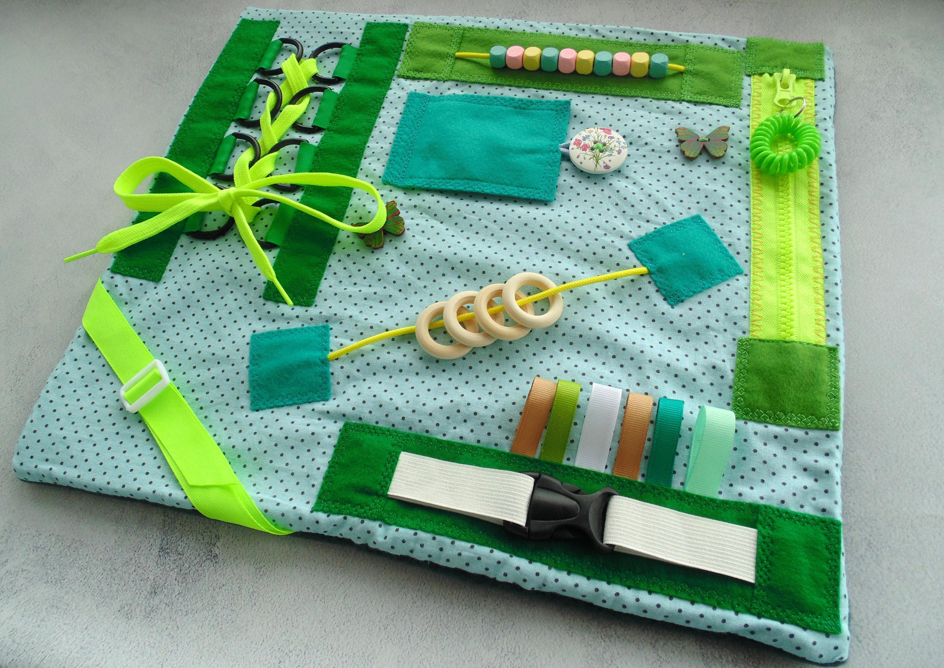 Fidget Blanket for Dementia Blanket Sensory Blanket Busy Blanket Fidget