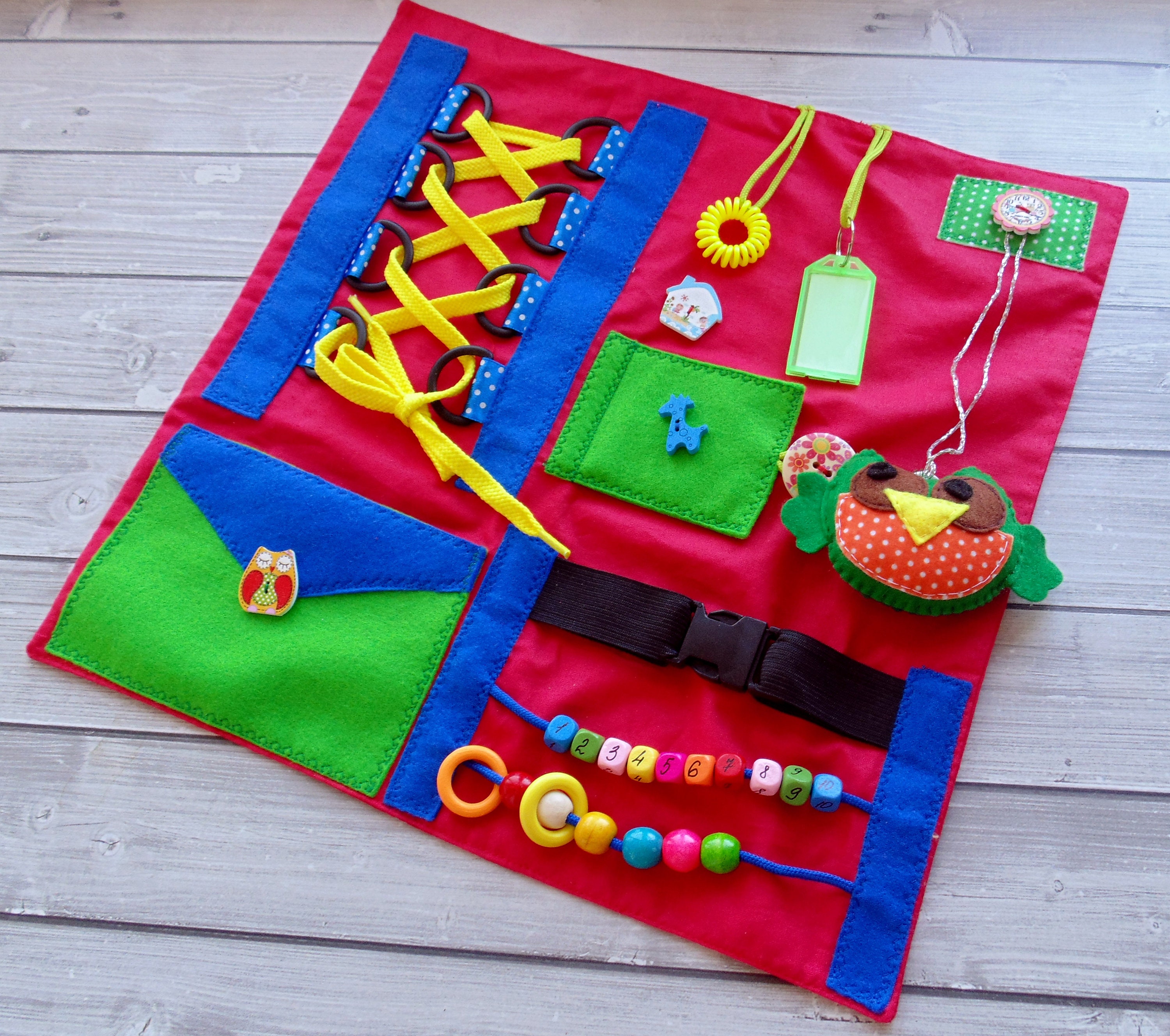 Buckle toy Fidget Blanket baby toddler Busy board Fine motor | Etsy