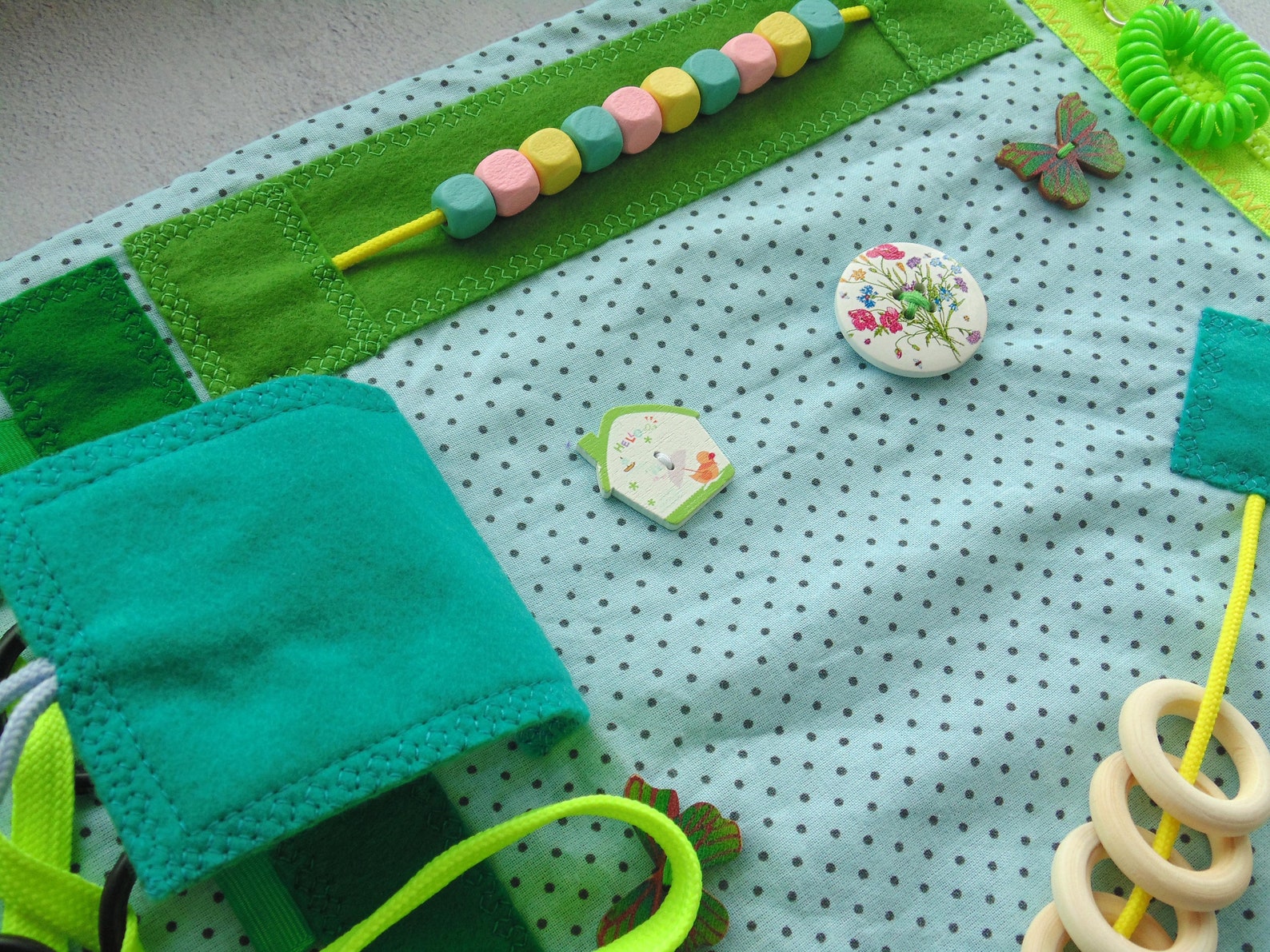 Fidget Blanket for Dementia Blanket Sensory Blanket Busy Blanket Fidget