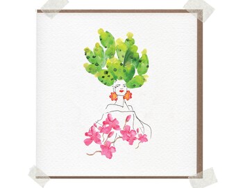 Bella Donna | Blank Inside Card | Free Personalisation