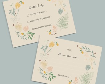 The Botanist | RSVP Cards | Luxury Wedding Invitation Collection