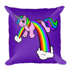 Halfricorn Square Pillow image 1