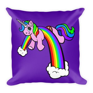 Halfricorn Square Pillow image 2