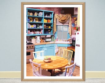 Friends Monica's Apartment Inspired Kitchen Poster Print