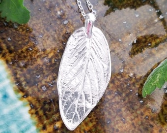 Nerve Plant Pendant Necklace | Fine Silver | Leaf Pendant | .999 Fine Silver Jewelry