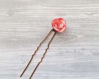 Floral Hair Pin | Rose Head Piece | Wedding Hair Accessory | Hair Adornment | Bridal Hair Pin