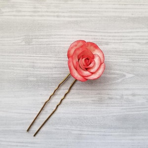Floral Hairpin | Rose Headpiece | Wedding Hair Accessory | Hair Adornment | Bridal Hair Pin