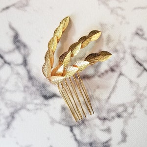 Gold Leaf Hair Comb | Bridal Hair Accessory | Wedding Hair Adornment | Bohemian Bridal