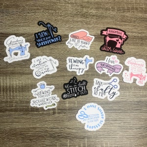 Sewing stickers, Craft stickers, Gifts for Sewists, Sewing Decal, Die Cut Sticker, Laptop Decal, Craft Journal Sticker