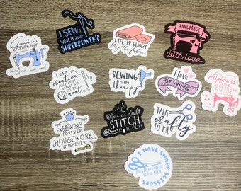 Sewing stickers, Craft stickers, Gifts for Sewists, Sewing Decal, Die Cut Sticker, Laptop Decal, Craft Journal Sticker