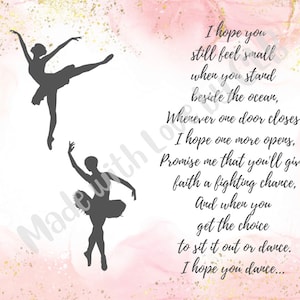 20oz Skinny Tumbler Wrap I Hope You Dance Design Template Straight PNG File Download dance tumbler design