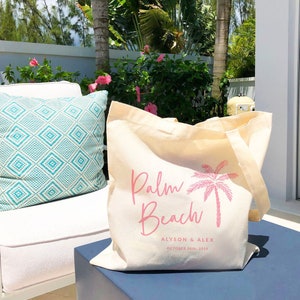 Wedding Welcome Bags / Wedding Welcome Bag / Personalized Tote Bag / Custom Tote Bag / Palm Beach Wedding