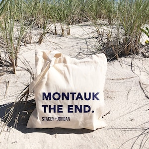 Wedding Welcome Bags / Wedding Welcome Bag / Personalized Tote Bag / Montauk the End / Montauk Tote Bag
