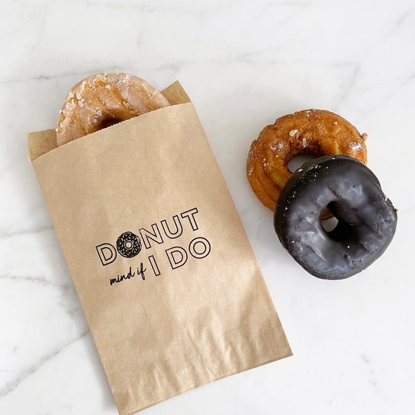 Donut Mind If I Do, Donut Favor Bag, Donut Wedding Favor Bag, Donut Hole Wedding Favor Bag,