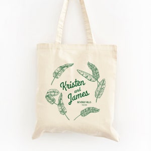 Wedding Welcome Bags / Wedding Welcome Bag / Personalized Tote Bag / Custom Tote Bag / Destination Wedding / Banana Leaf Tote Bag