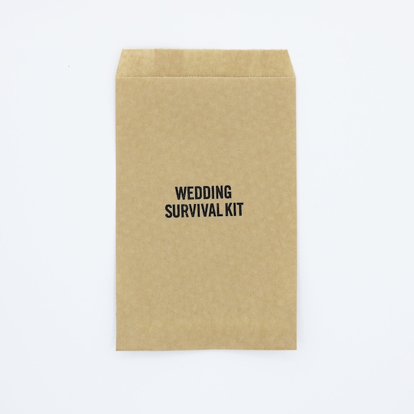 Wedding Survival Kit, Paper Bag Hangover Kit, Wedding Hangover Kit, Wedding Hangover Recovery Kit