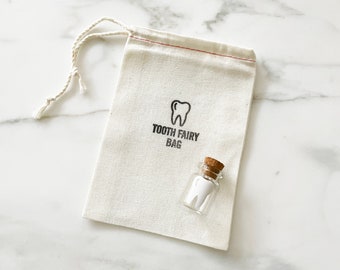 Tooth Fairy Pouch and Mini Tooth Jar, Tooth Fairy Kit, First Tooth Keepsake