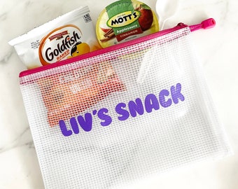 personalized plastic snack bags