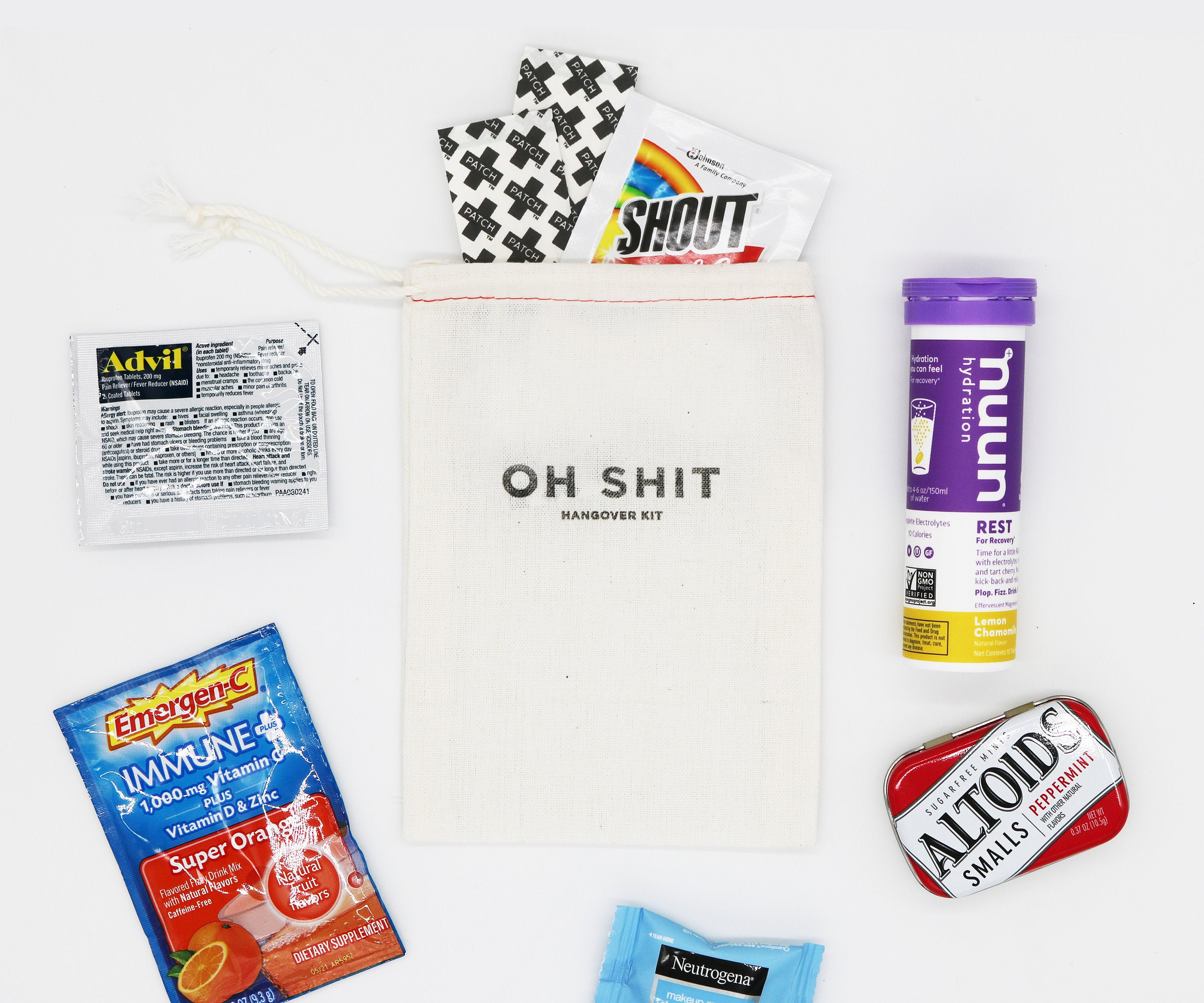 Oh Shit Hangover Kit, Wedding Hangover Recovery Kit, Bachelorette Hangover  Kit