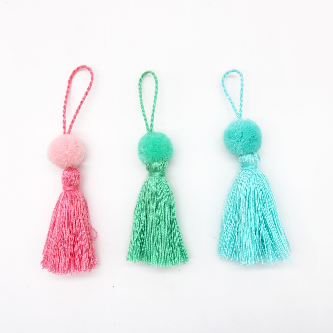 Mini Tote Tassel, Decorative Tassel for Bag, Tassel Pompom for Hand Bag