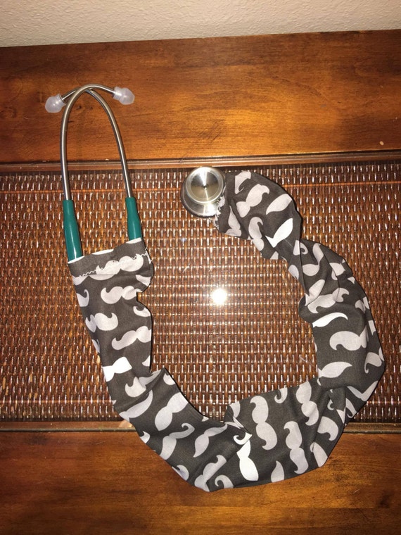 Stethoscope Cover Black Grey Mustache Pattern Etsy Stunning Stethoscope Cover Pattern Stethoscope Cover Black Grey Mustache Pattern Etsy Stunning Stethoscope Cover Pattern
