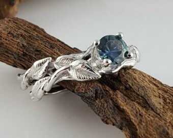 Oversized Chunky Rings for Women Woodland Nature Jewelry Women Jewelry Set Ring and Earrings Forest Themed Ring Leaf Earrings and Ring