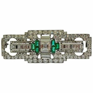 Multi Shape CZ Stone Edwardian Brooch, Antique Wedding Brooch For Women, Antique 925 Silver Brooch, Anniversary Gift For Wife, Gift For Mom