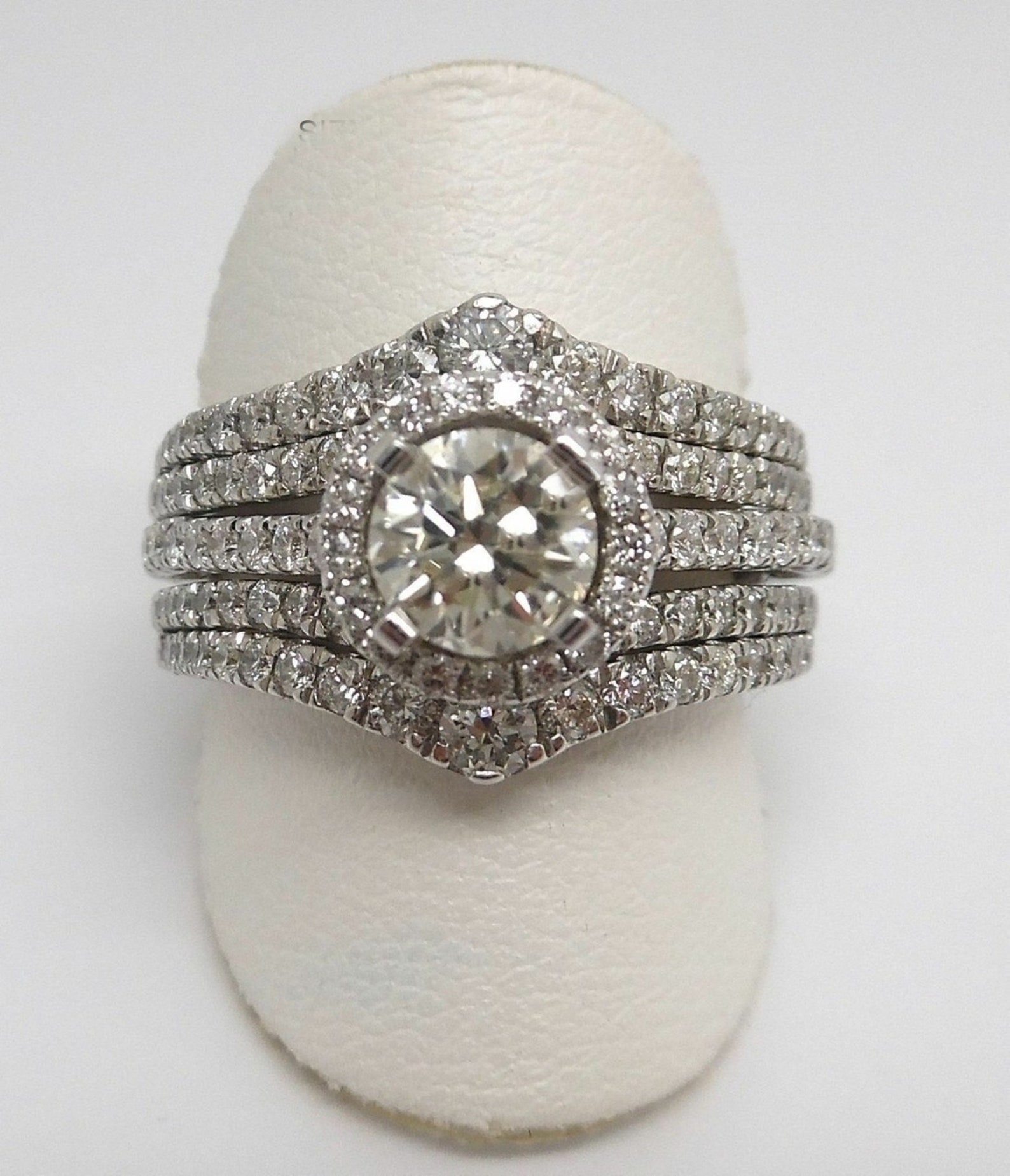 Enhancer Guard Ring Set/ Wrap Guard Band/Round Cut Diamond Etsy
