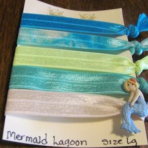 Feind elastischen Haargummis, Pferdeschwanz, Dutt Halter, Armband, Mermaid Lagoon