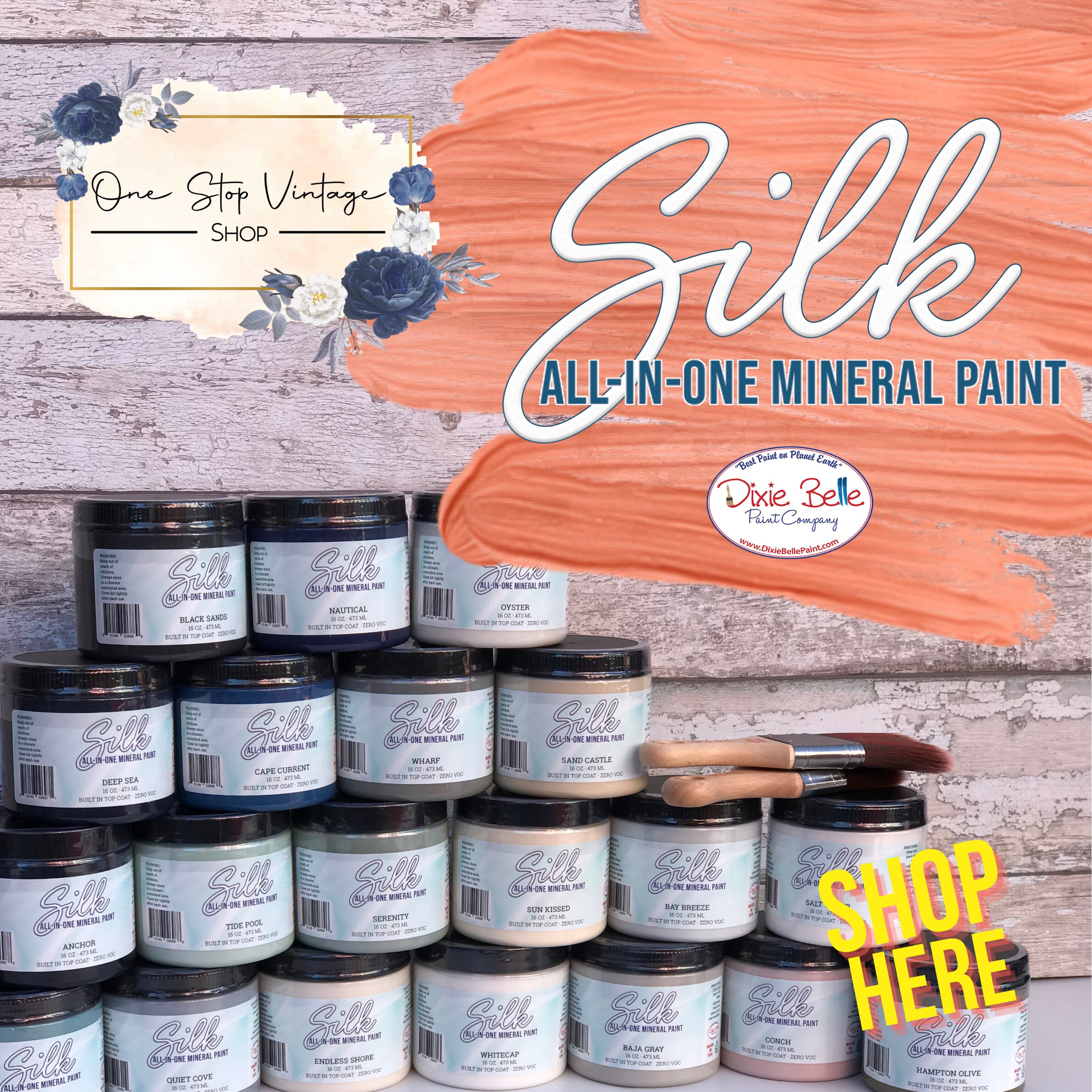 Silk AllInOne Mineral Paint by Dixie Belle Chalk Mineral Etsy