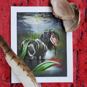 Kelpie Spooky Halloween Giclee Art Print Drawing