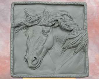 Horse Resin Sculpture Medallion