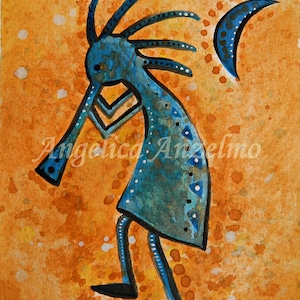 Kokopelli Painting Giclee Art Print