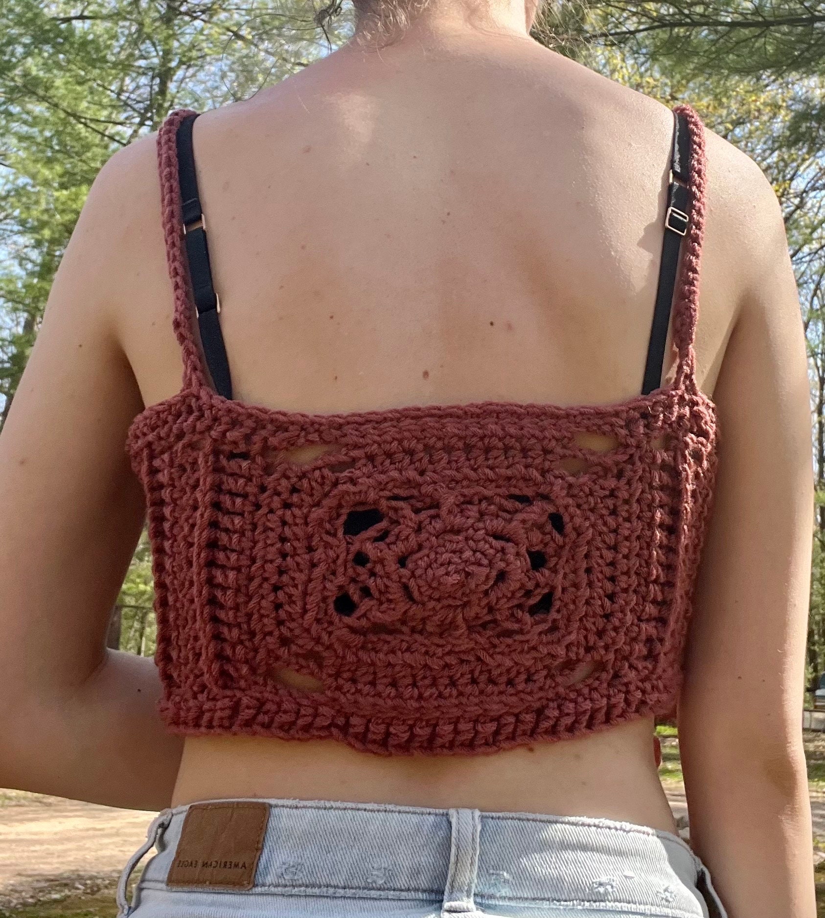 CROCHET CONTRASTED TANK TOP main image 0