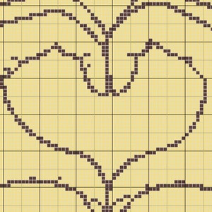Fearless Hand Heart Crochet Tapestry Pattern — Cross Stitch Pattern — Crochet Pattern — Fan Merch