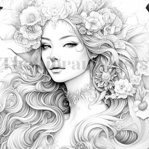 10 Moon Goddess Coloring Pages / Celestial Coloring / Printable PDF ...