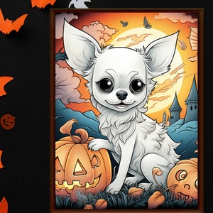 22 Halloween Dogs Coloring Pages / Printable PDF / Digital Download
