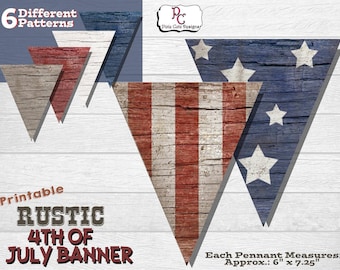 Printable Rustic 4th of July Banner