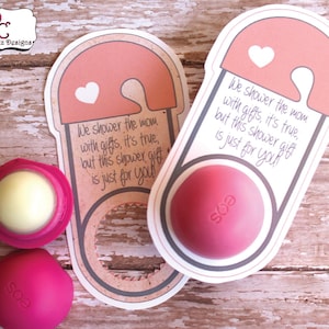 Baby Girl EOS lip balm favor; EOS lip balm shower gift; EOS favor; Baby girl shower favor; lip balm favor; shower favor; Girl favor; Baby