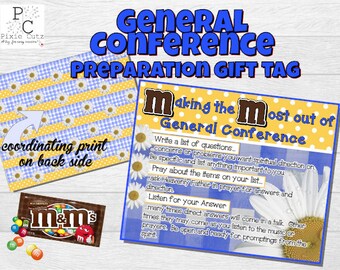Young Women General Conference gift tag; LDS conference gift; LDS General Conference gift tag; LDS gift; Young Women conference gift tag