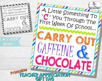 First Week Of School Teacher Appreciation Printable Gift Tag; TAbeg1; teacher appreciation; teacher thank you; TAend1