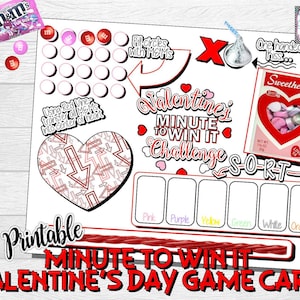 Valentine&#39;s Day Minute to Win It; Minute to Win It Valentine&#39;s Day game; Kids Valentine; Kids Valentine&#39;s Day game; Valentine game; V1