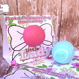 Baby girl EOS shower favor; EOS lip balm shower favor; EOS bow shower favor; Baby girl shower favor; bow Eos favor; bsf305